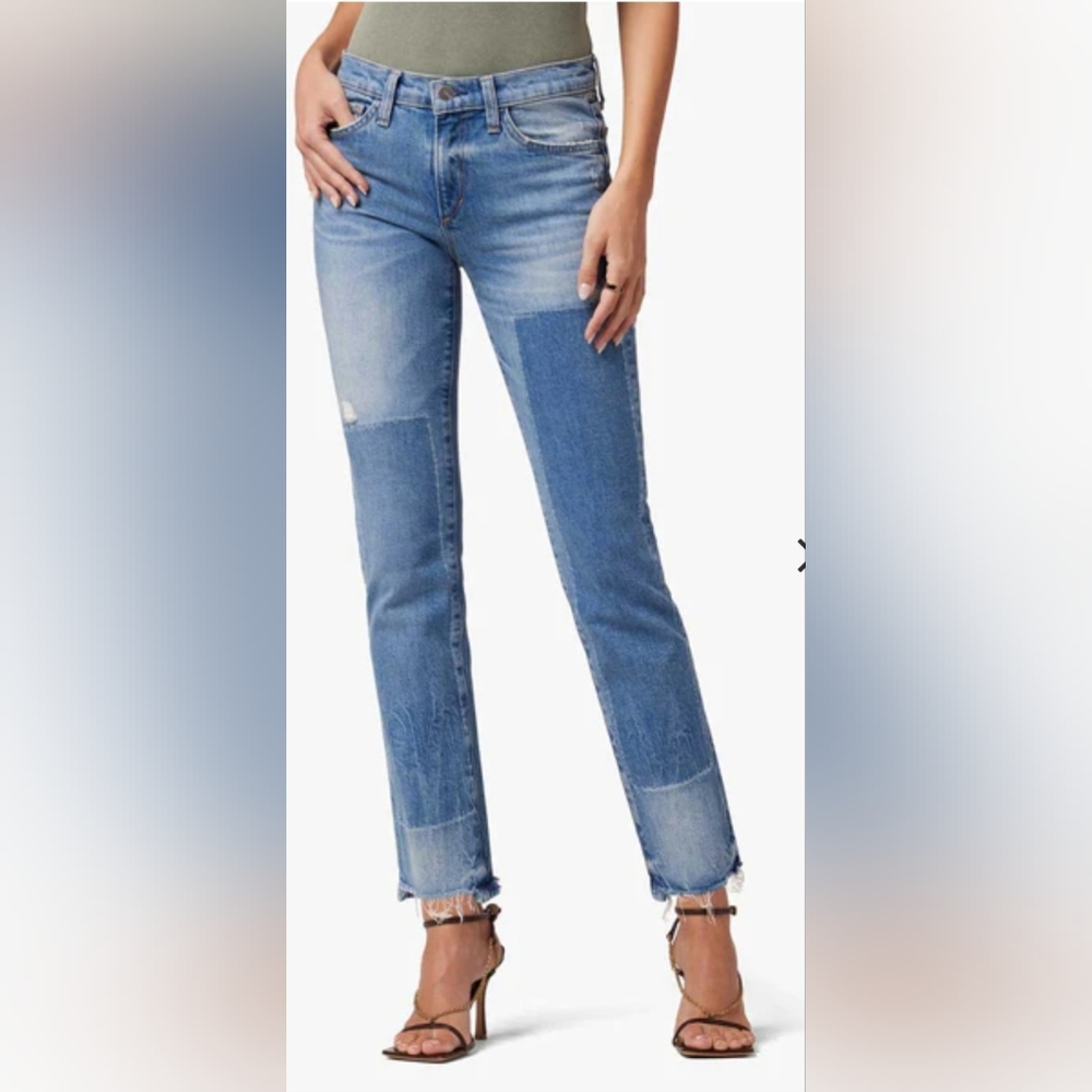COPY - NWT Joe's Jeans Lara mid-rise cigarette ankle patchwork 26